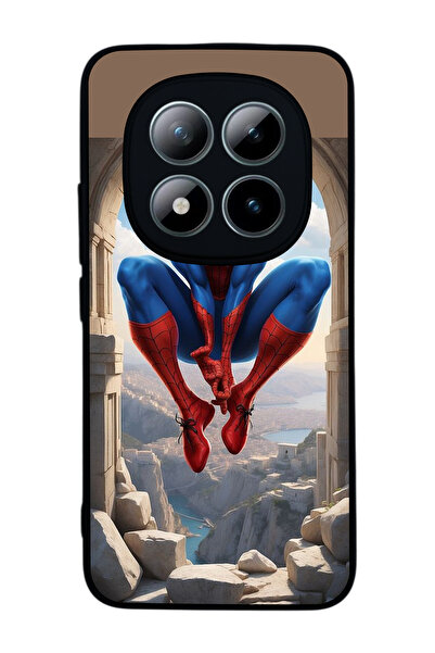 Aksel Kılıf متوافق مع هاتف Xiaomi Redmi Note 15 Pro Plus مطبوع ، أسود غير لام...