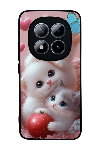 Aksel Kılıf متوافق مع هاتف Xiaomi Redmi Note 15 Pro مطبوع ، أسود غير لامع، سي...