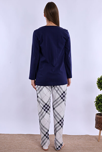 ByLohusa Effortt Navy Blue 100% Cotton Maternity Pajama Set