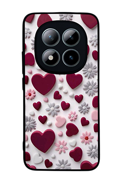 Aksel Kılıf متوافق مع هاتف Xiaomi Redmi Note 15 Pro Plus مطبوع ، أسود غير لام...