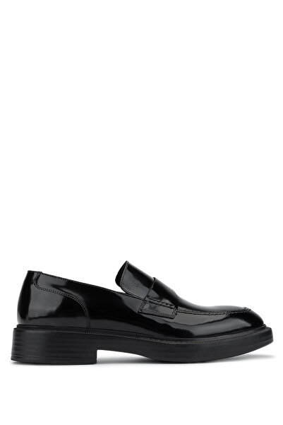 Tamer Tanca Men's Genuine Leather Black Opening Loafer Shoes