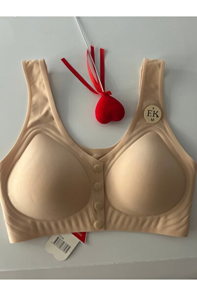 nuda luna Γυναικείο σουτιέν με κοπή με λέιζερ χωρίς εσώρουχο με κουμπιά μπροστά F.K