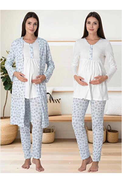 Lohusa Homewear Set de pijamale pentru maternitate, cu design special, cu mod...