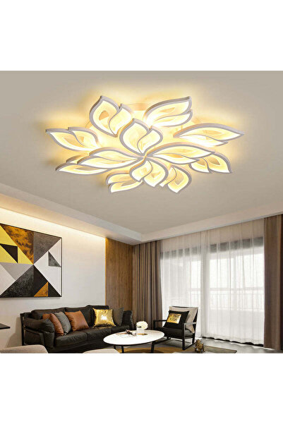 RFAN Candelabru LED, Model K137/8+4, Cu Telecomandă, 3 Tipuri de Lumină, 240W...