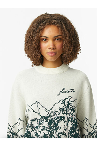 Lacoste Relaxed Fit Wool Crew Neck Sweater