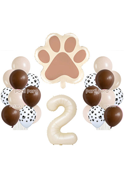 parti pera Pati Folyo Balon Krem Rakam Folyo Balon Pati Baskılı Balon Kedi Kö...