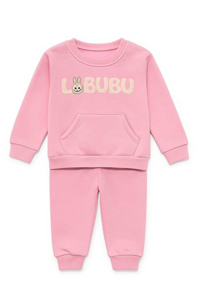 küçükalp Labubu Girls' Tracksuit Set 100% Cotton