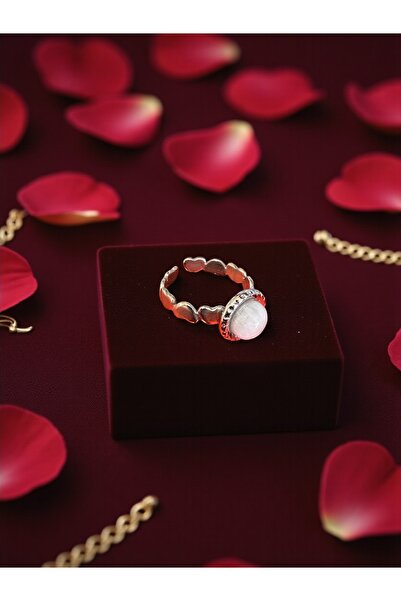 Taş-Mir خاتم من الفولاذ المقاوم للصدأ قابل للتعديل مصنوع من الحجر الطبيعي من ...