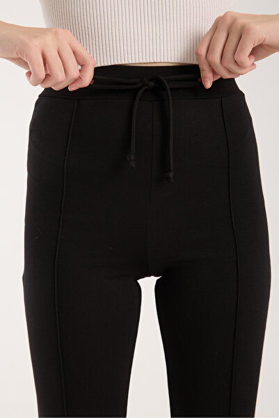 winmoda Front-Sewn Spanish Pants with Waist Tie Model