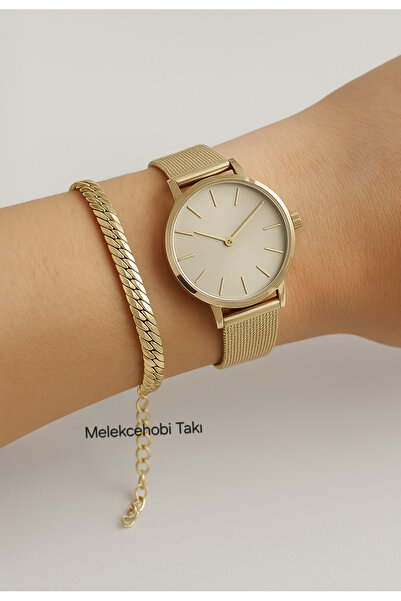 XUPING JEWELRY 14K Altın Renk Örgü Model Kadın Bileklik – Melekcehobi Takı