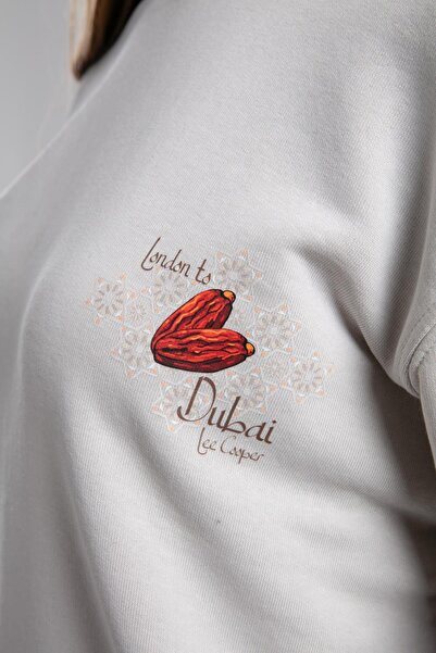 Lee Cooper Danıela women's o-neck sweatshirt beige