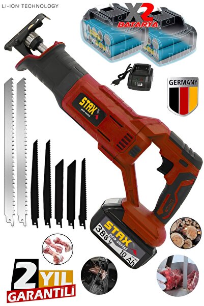 STAXX POWER 10 Pilli Lityum Profesyonel Seri Tuğla Beton Gaz Kesme Tilki Kuyr...