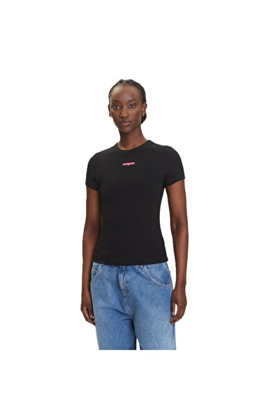 Tommy Hilfiger T-shirt TJW SLIM SCRIPT LABEL SS TEEEXT Women's