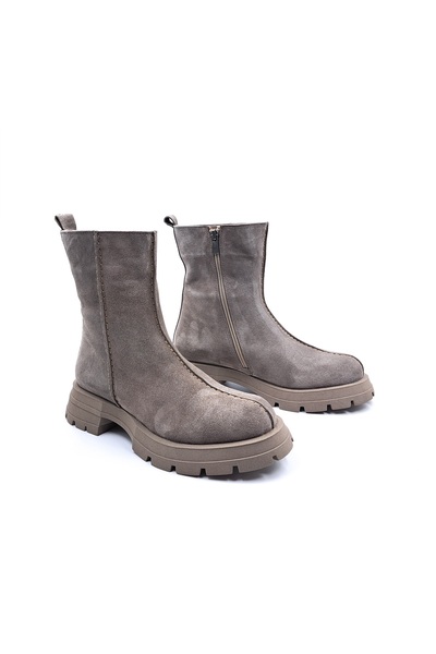 Cassido Genuine Suede Leather Mink Color Women's Boots