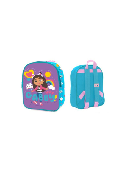 Gabby's Dollhouse Τσάντα νηπιαγωγείου με 2 θήκες, Κουκλόσπιτο της Γκάμπι, 31x...
