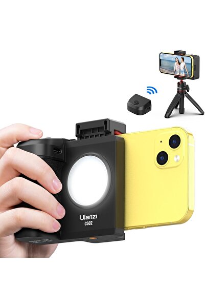 ulanzi CG02 Smartphone Camera Grip with Detachable Bluetooth Remote & 3-Level Fill Light