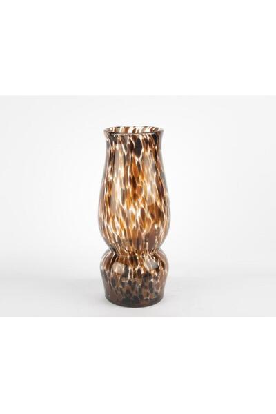 Mikasa Moor Kahverengi Desenli Cam Vazo 32x13cm