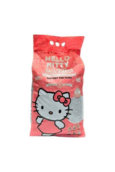 Hello Kitty Cat Sand 10L – Baby Powder Scent, Fast Clumping, Low Dust, Made in Turkey, Strong Odor Control