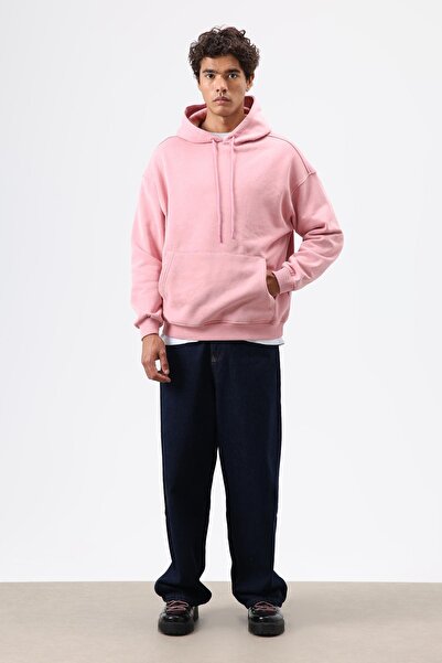 VAMOSCLO Basic oversized Washable Hoodie Salmon
