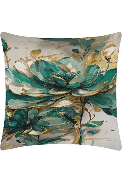 MİNOZA Digital Printed Floral Pattern Decorative Throw Pillow Case