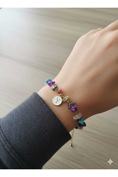 FOR YOU TAKI by Ezgi سوار شاكرا من الأحجار الطبيعية للنساء / يمكن إضافة أي حر...