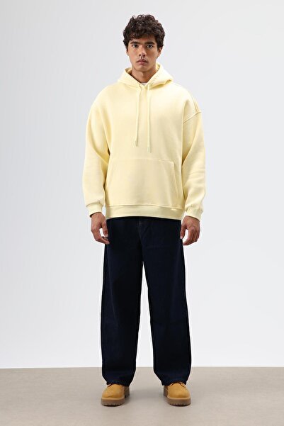 VAMOSCLO Basic oversized Washable Hoodie Κίτρινο