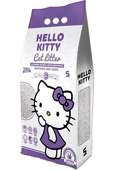 Hello Kitty Cat Litter 5L – Lavender Scent, Natural Bentonite, Fast Clumping, Dust-Free, Strong Odor Control