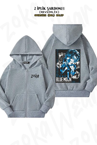 ZOKAWEAR Unisex Vanitas No Carte Printed Oversized Back Printed Zippered Hood...