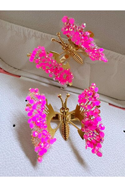 AresTokaAksesuar 2 Pcs Wings Moving Butterfly-Shaped Side Clip