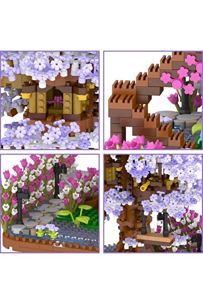 KASTWAVE Cherry Blossom Bonsai Tree Building Set, 2200 Pcs Micro Bricks