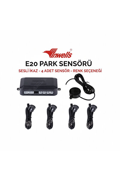 Inwells E20 Park Sensörü Uyarı Sesli - Ekransız Beyaz