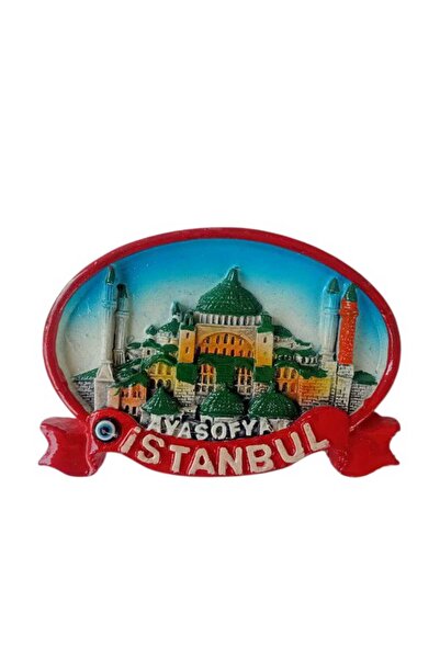 ella'nın çarşısı İstanbul Ayasofya Magnet Kabartma Figürlü Polyester . Boyut:...