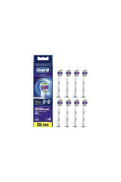 Oral-B CleanMaximiser 3D white brushes electric toothbrush refill 8pcs