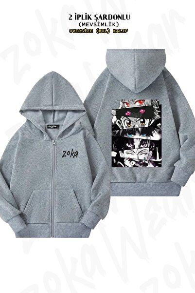 ZOKAWEAR سترة كارديجان بغطاء للرأس للجنسين من Eyes Hunter X Hunter مطبوع قصة ...