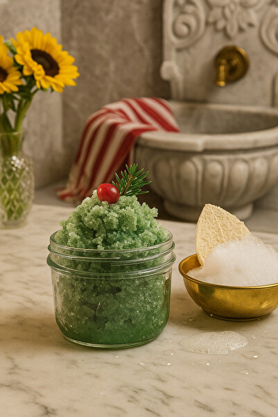 Günebakan مقشر الجسم برائحة الصنوبر وإبسوم والسكر 210 سي سي