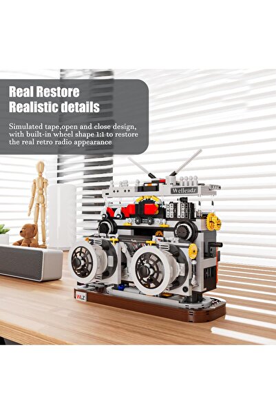 KASTWAVE Building Blocks Radio Classic Retro Series - Radio Display Kit (1199 PCS)