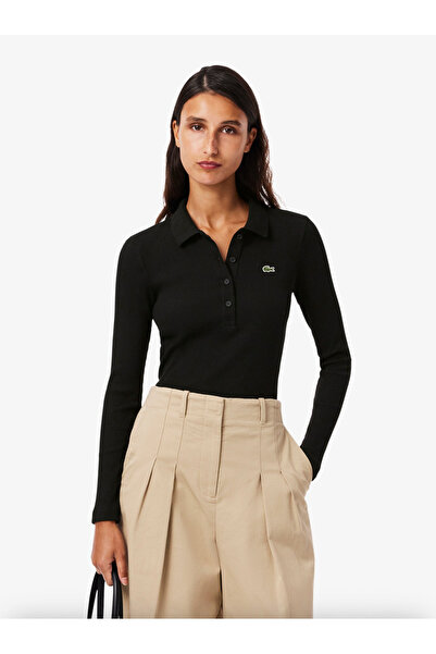 Lacoste Slim Fit L.12.D Ribbed Cotton Polo Shirt