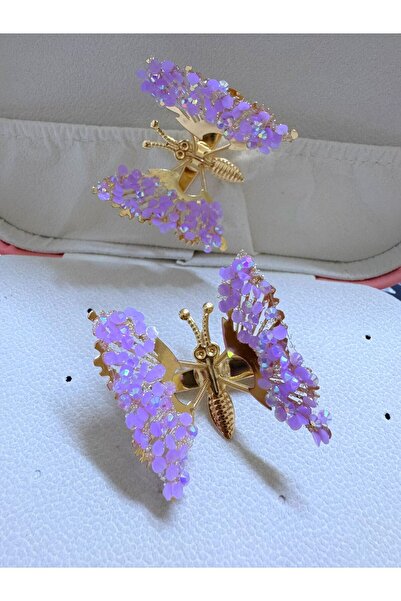 AresTokaAksesuar 2 Pcs Wings Moving Butterfly-Shaped Side Clip