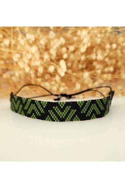 Ayza Khaki Miyuki Bracelet