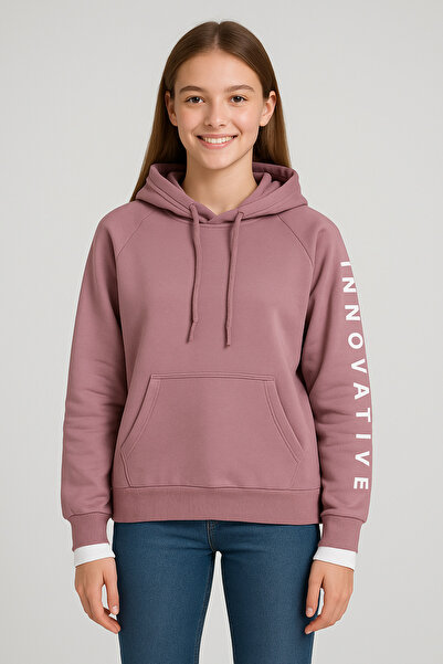 Atabay Kids Atabay 203-11-25 Girl's Innovative Printed Hooded Sweatshirt – Ca...