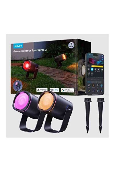 Govee Spoturi de exterior Outdoor Spotlights 2 RGBICWW H7093311 2 bucati LED ...