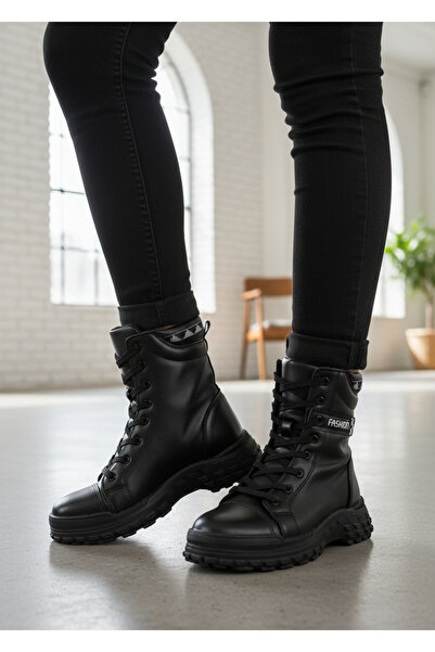 Twingo 7120 Black Leather Winter Non-Slip Sole Women's Daily Lightweight Boots