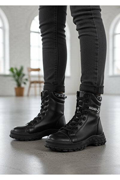 Twingo 7120 Black Leather Winter Non-Slip Sole Women's Daily Lightweight Boots