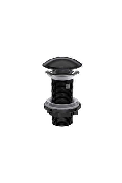 İZ YAPI ELIXIR Pop-Up Lavabo Gideri Seti | Parlak Siyah Seramik Başlıklı | Ta...