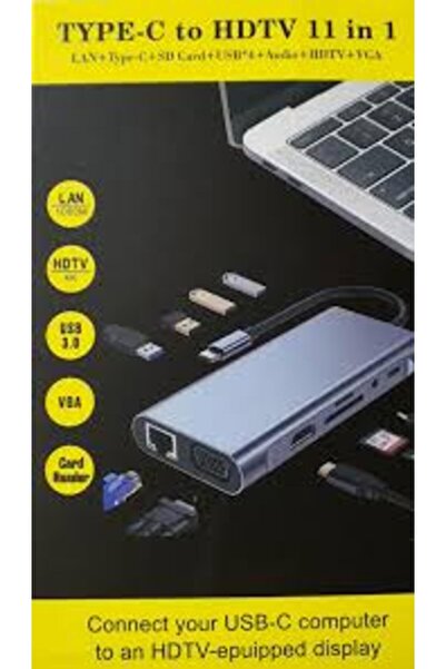 ErCorp 11in1 Type-C Çoklu HUB Adapter