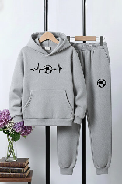 panios kids Σετ αθλητικής φόρμας για αγόρια 3 νήματα, χειμερινό ποδόσφαιρο, με θέμα τον παλμό, 6 τεμάχια B με τύπωμα