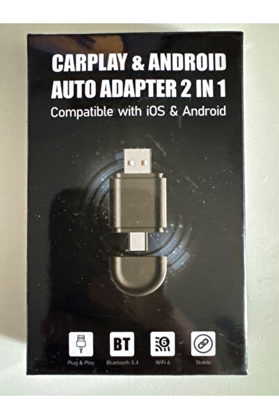 ErCorp Carplay Kablosuz Mini Adaptör USB + Type-C TAB06
