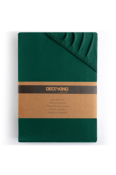 Deco King Fitted sheet, 100% cotton, 135 g/m2, Amber, 220-240 x 220 x 30 cm, green