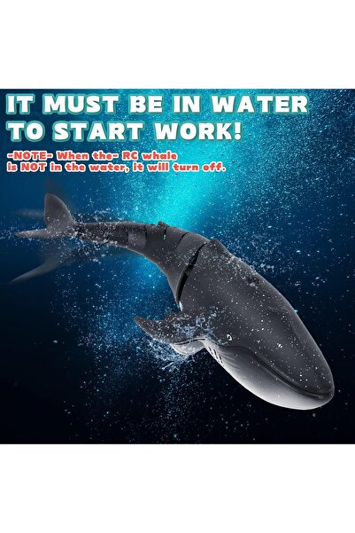 KASTWAVE Remote Control Whale - 2.4G High Simulation RC Pool & Outdoor Water Toy