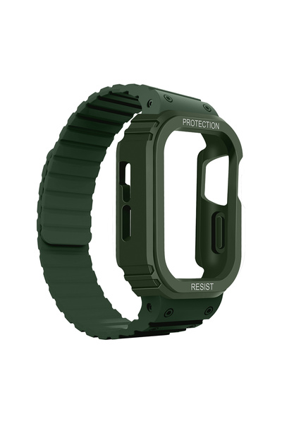 Lopard Apple Watch Series 10 / 11 Case 42mm Silicone Band Kd-142 Airbag Design Case Protector